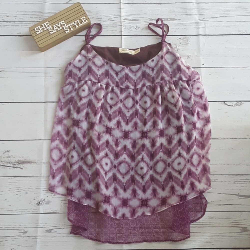 Womens chiffon layered boho tank